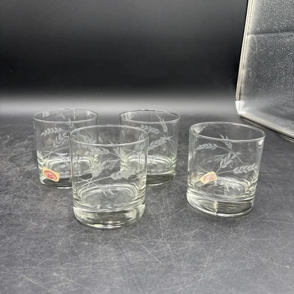 Susquehanna Glass Cafe Crystal Collection Laramie Handcut Rocks Glasses Set of 8